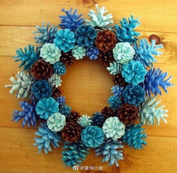 松果做出的漂亮装饰品