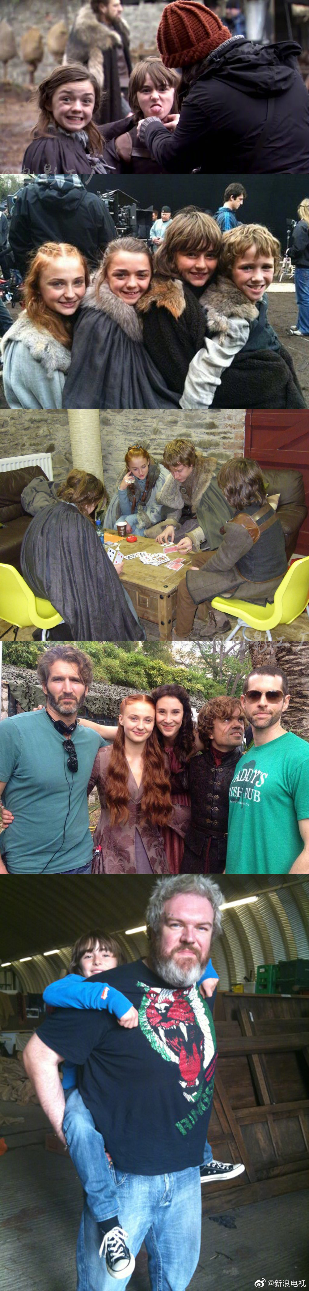 有微博博主分享了一批权力的游戏花絮照
