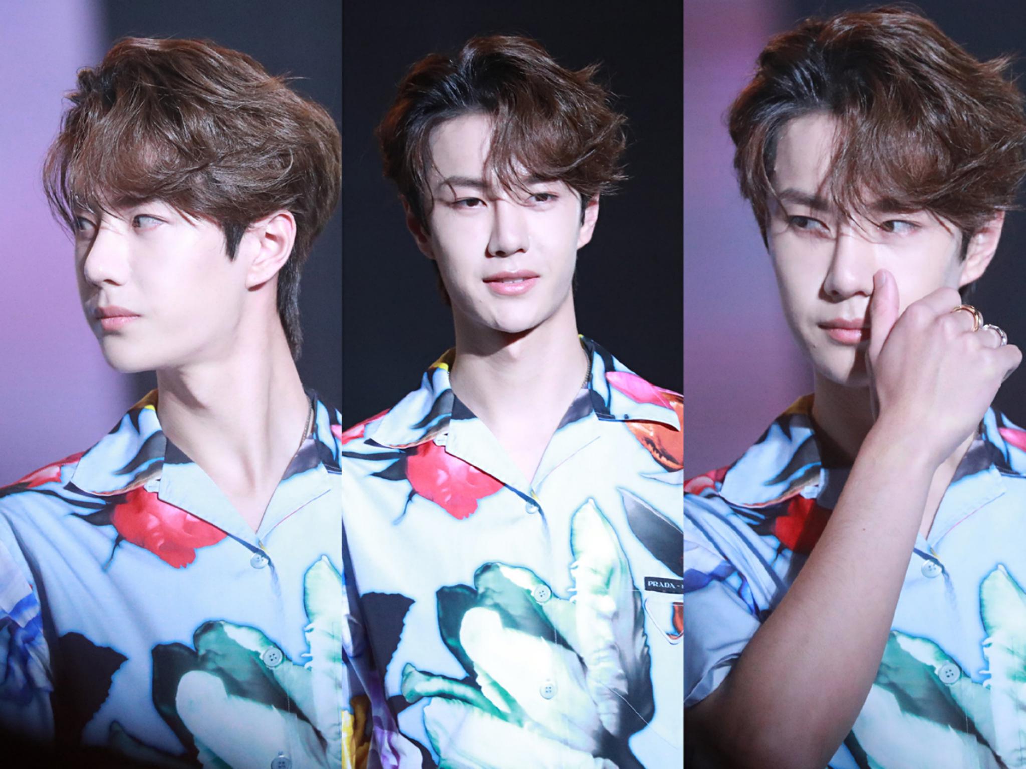 王一博陈情令泰国见面会舞台饭拍合集下午是一身白色衬衣的青春学长