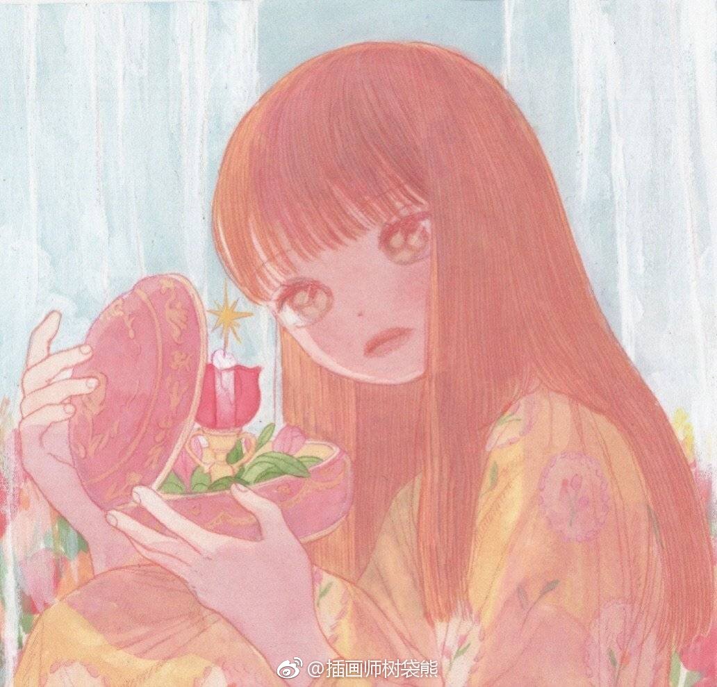 5133(fommy__y)可爱少女彩铅插画设计作品配色真是令人少女心爆棚