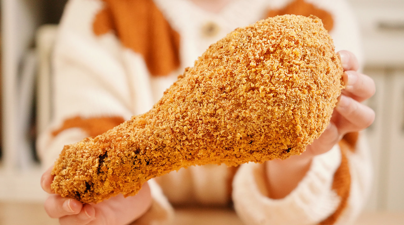 用这个方法做超大脆皮炸鸡腿!皮脆肉嫩