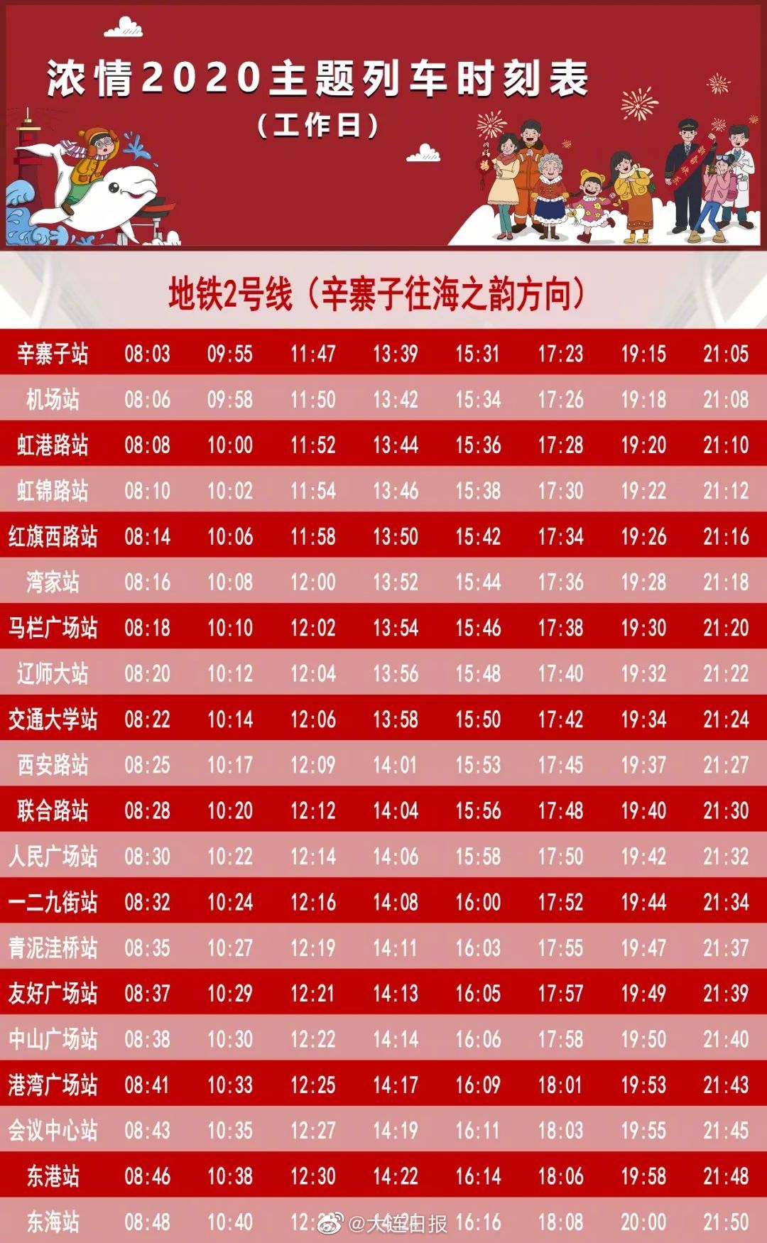时刻表来了 坐上这趟车 奔向一年红