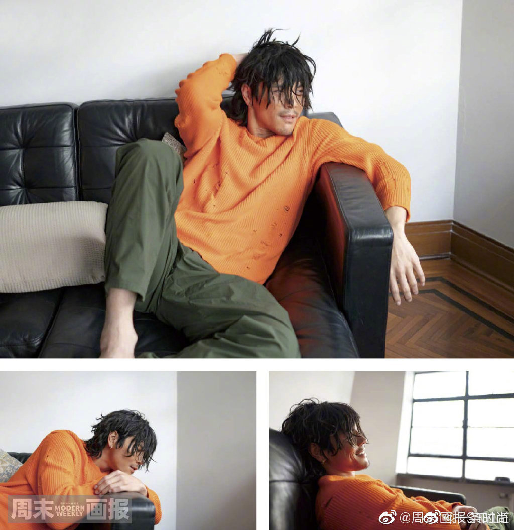 向佐登上《周末画报》style版本周封面,乱糟糟的头发和胡子