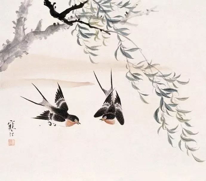 江寒汀画燕子,赏心悦目!|双燕图|江寒汀|双燕_新浪新闻
