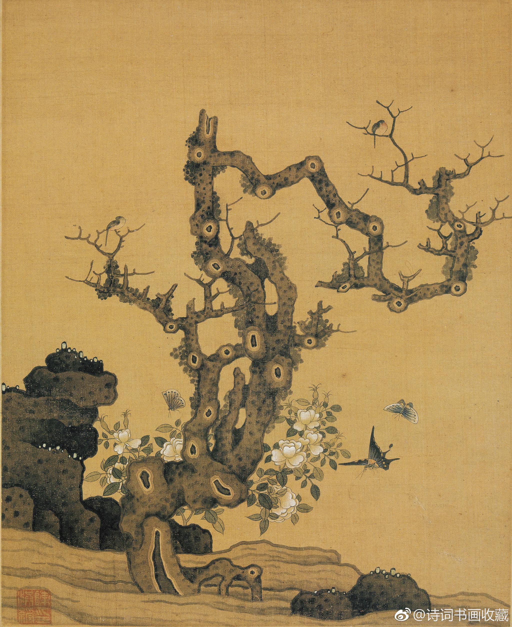 明代画家陈洪绶花鸟画精品欣赏陈洪绶
