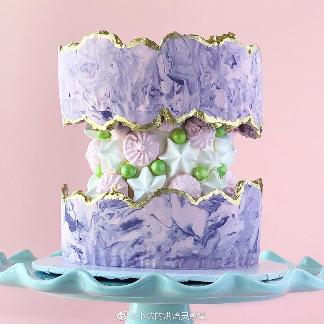 风靡ins的断层蛋糕灵感,视频教程有翻译很详细,快去看啦