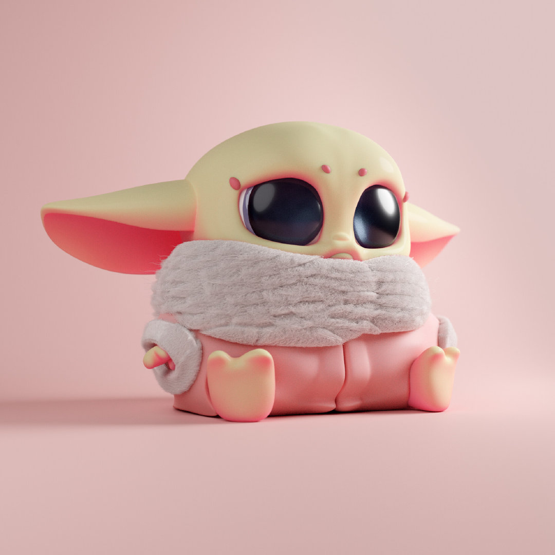 大眼萌爱好者puffy puffpuff的建模作品个个都憨态可掬