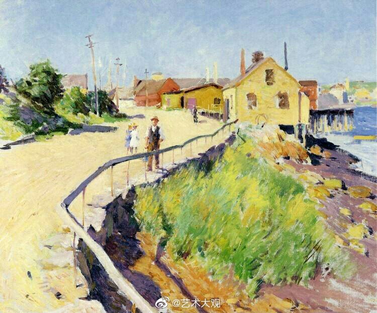 美国印象派画家威拉德·梅特卡夫风景油画作品欣赏-1willard leroy me