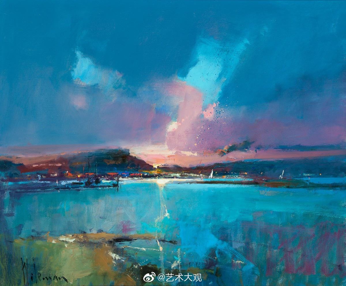 海岸风景意象油画 |英国画家彼得·威尔曼作品集