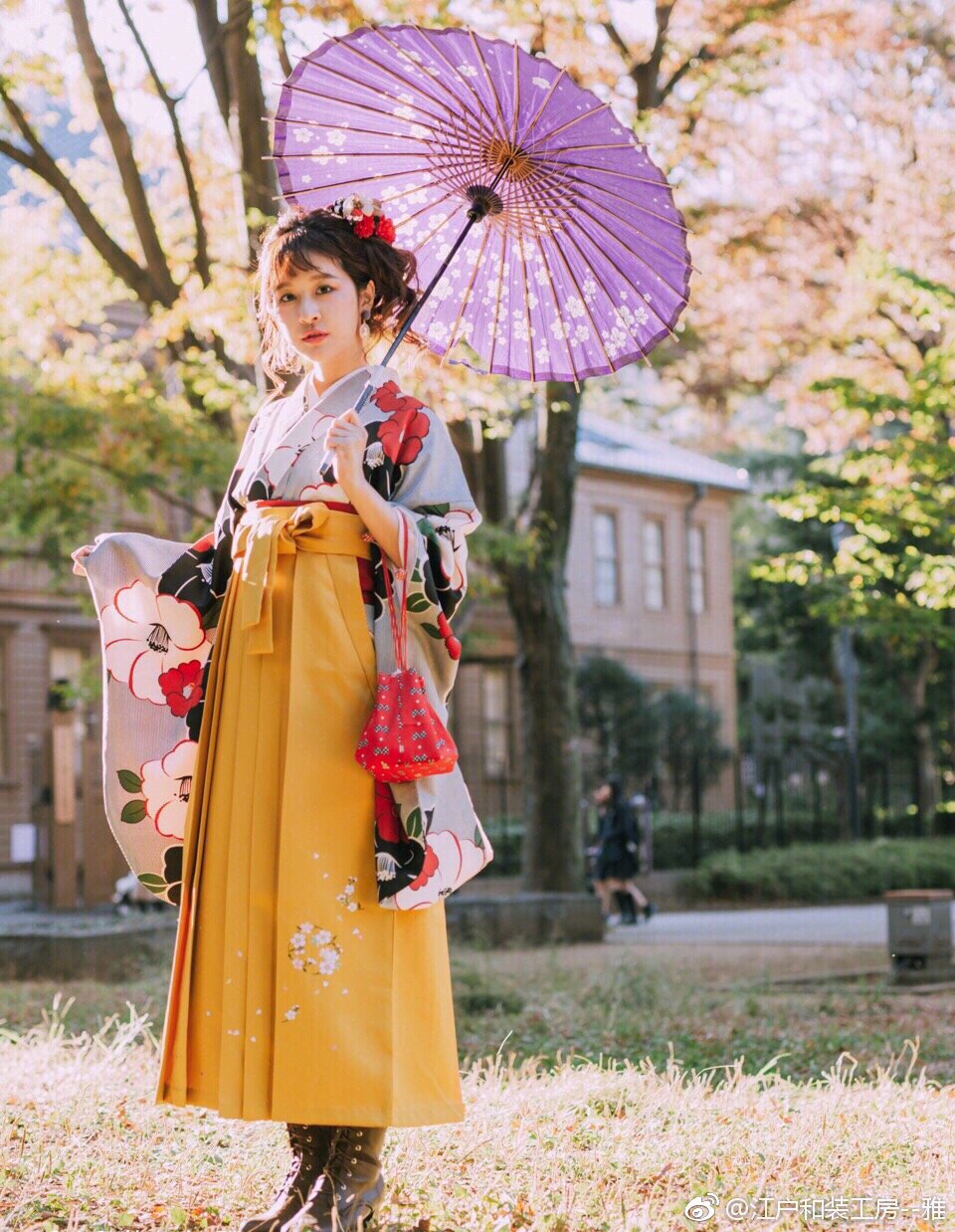 袴是日本和服的一种下裳日本最浪漫时代的代名词大正时代