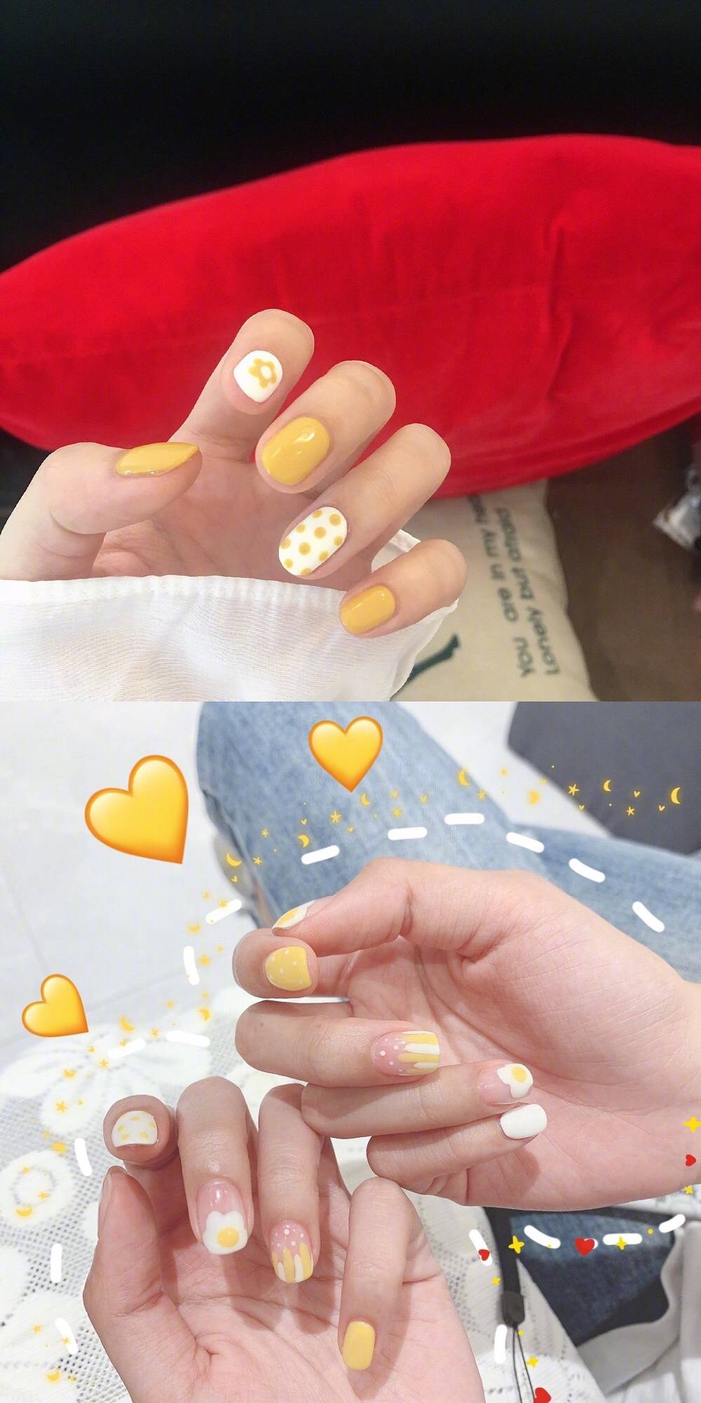 最近种草的18款黄色系美甲参考