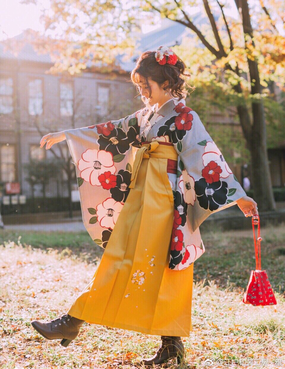 袴是日本和服的一种下裳日本最浪漫时代的代名词大正时代