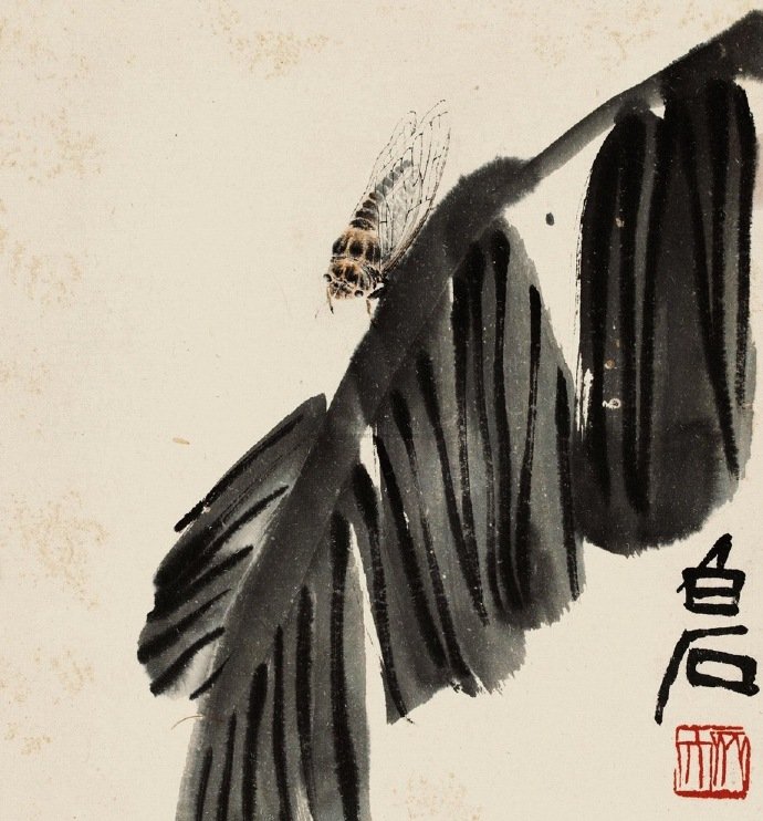 心静闲看物亦静,芭蕉过雨绿生凉——齐白石