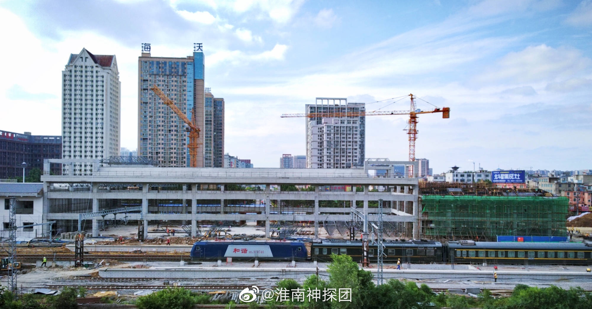 淮南火车站改造施工最新进展