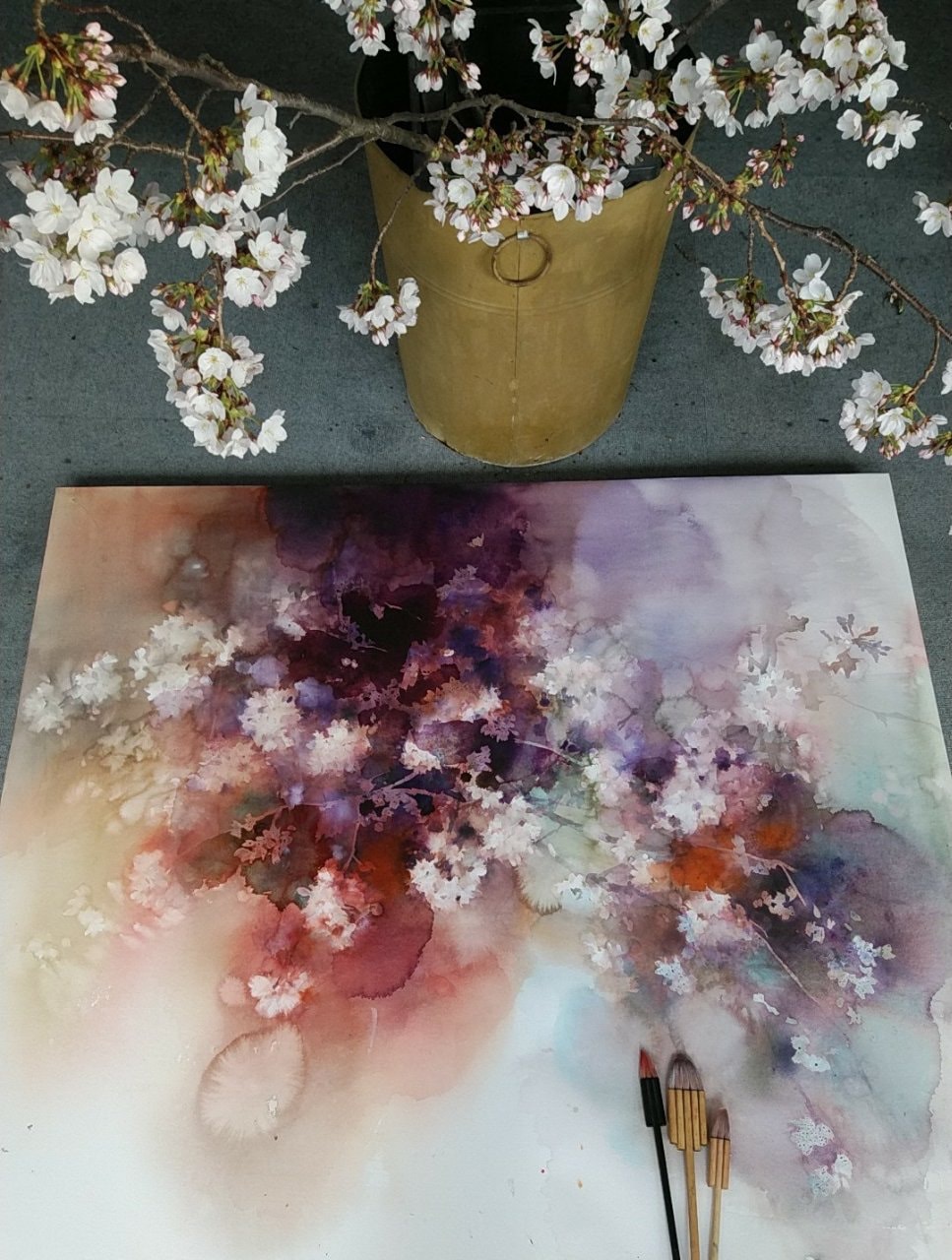 永山裕子最新水彩作品欣赏图源fbyukonagayama