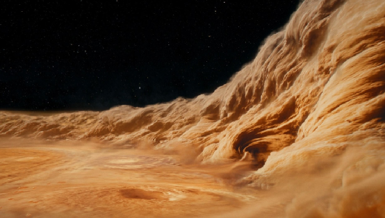 据说在木星表面并不是在海洋上的愉快的一天.