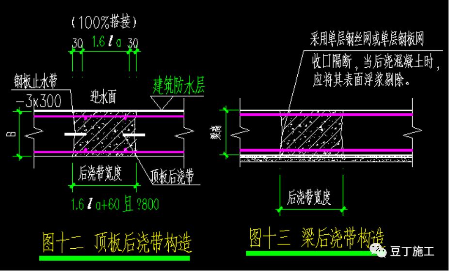 止水钢板转角处如何做?后浇带如何做?如何做成品保护?一文看懂