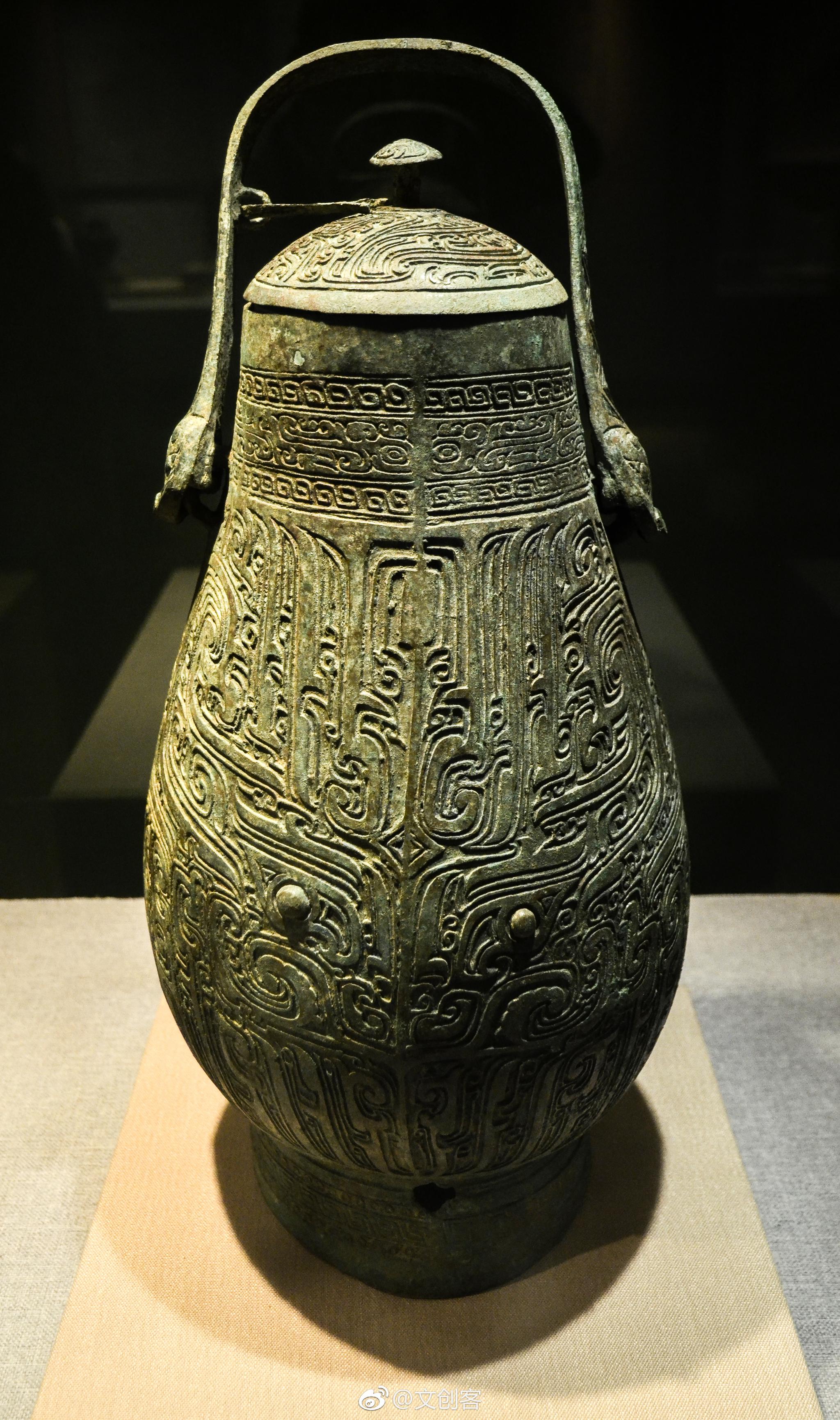 兽面提梁铜卣(you)商代前期(公元前1600~前1300年)1982年郑州市|兽面|纹饰|郑州市_新浪新闻