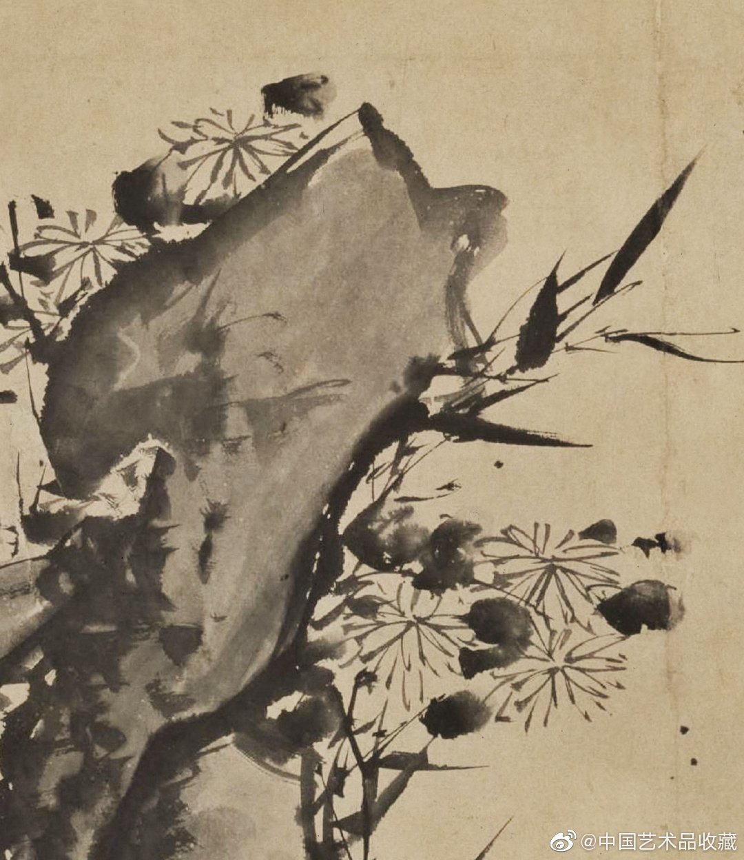 明徐渭墨花九段图