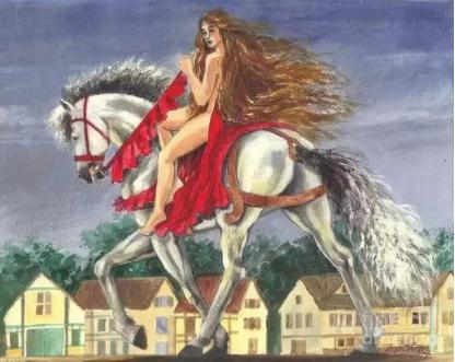 马背上的裸女，高贵美艳，背后的故事感人至深！
