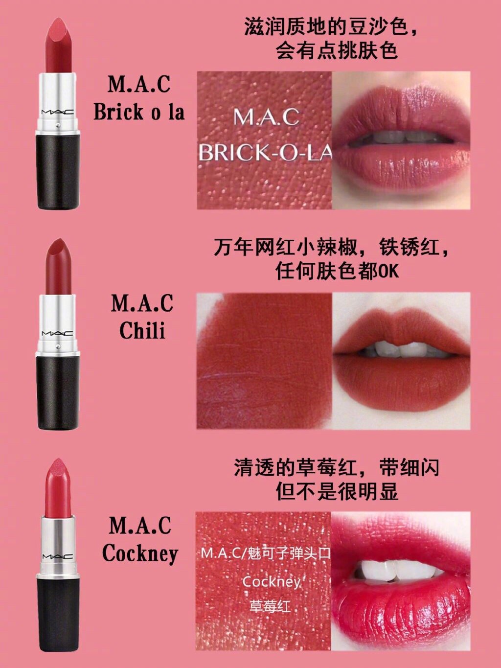 24支mac热门口红值得入手的经典口红