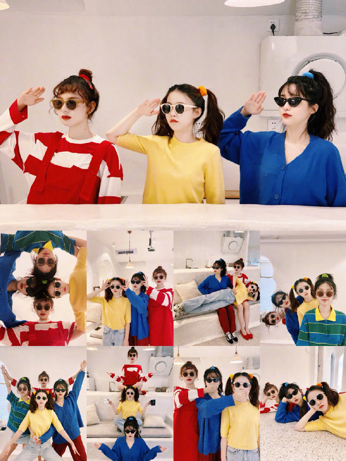 姐妹合照时的沙雕姿势,了解一下~_高清图集_新浪网