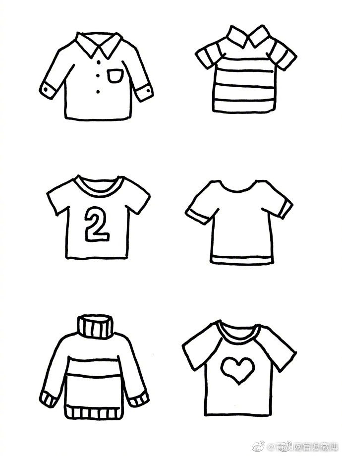 卡通衣服简笔画
