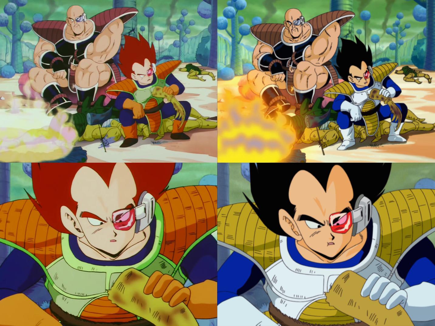 动画龙珠z与龙珠改赛亚人篇画面对比整理byjaco