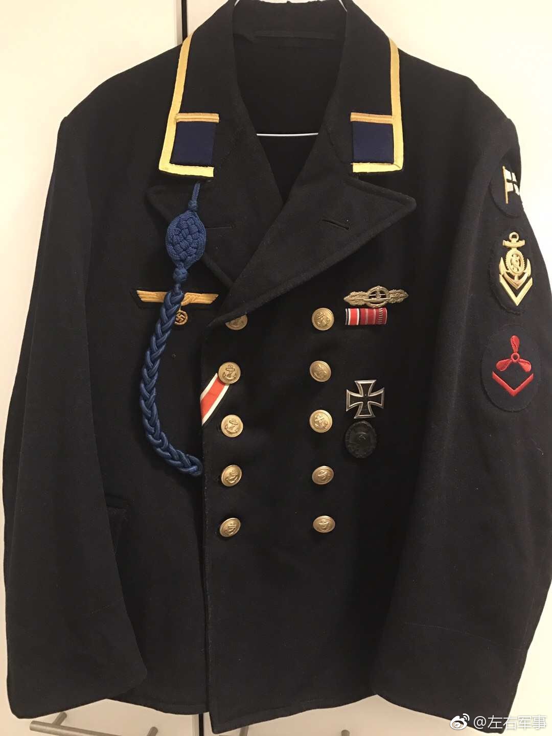 po主在德国搞到一件原品二战德国海军水兵夹克裸服