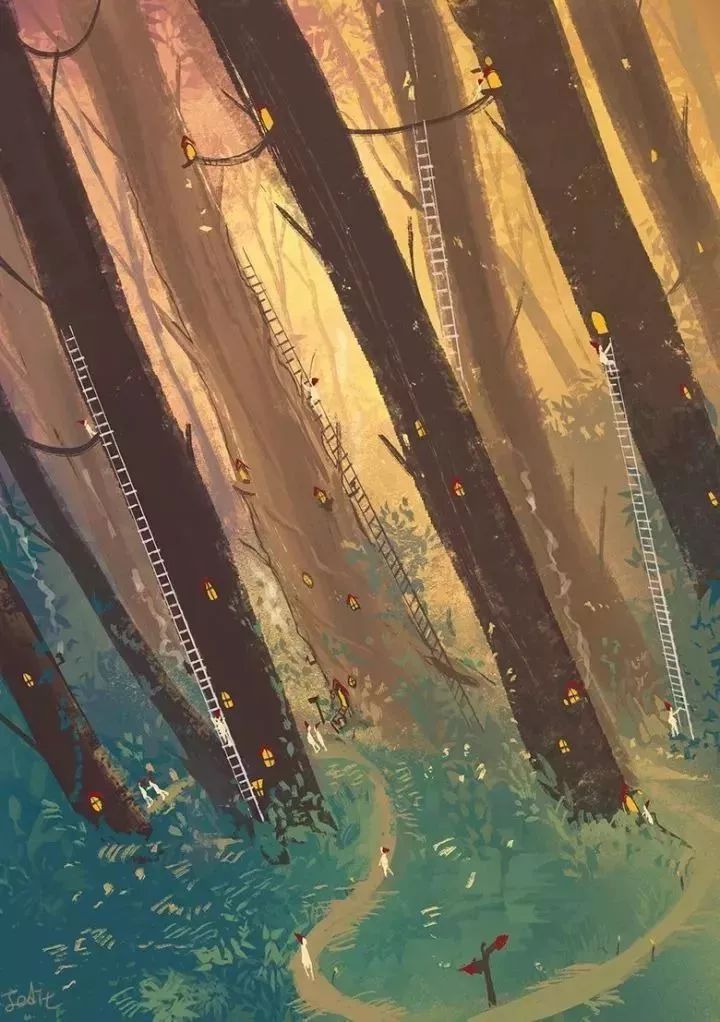 韩国插画师989jedit坚持每天绘制一幅作品在自己的博客上更新