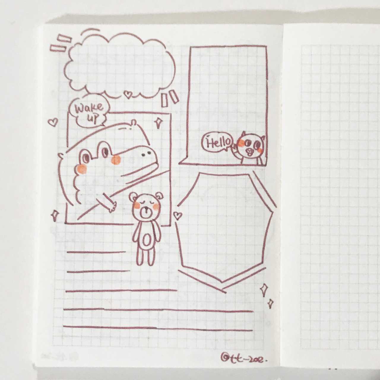 可爱简笔画手帐排版七七zoe