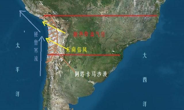 南美洲的阿塔卡马沙漠紧挨着太平洋,为何年降水量不足0.1毫米?