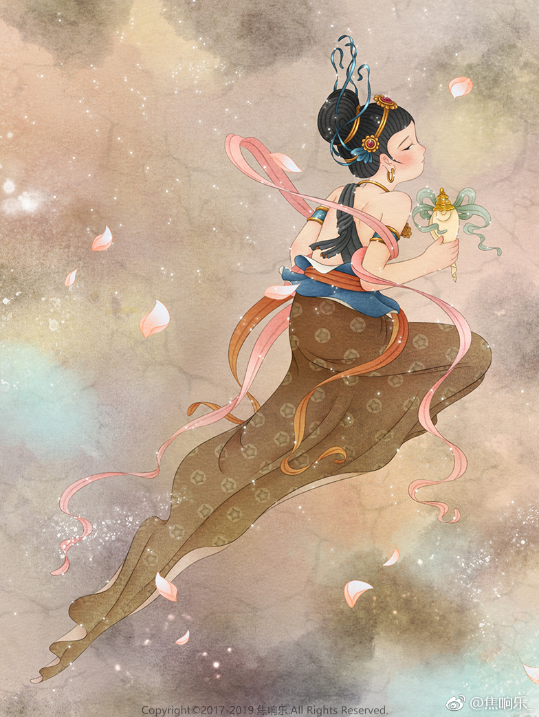 奉侍飞天图作者焦响乐