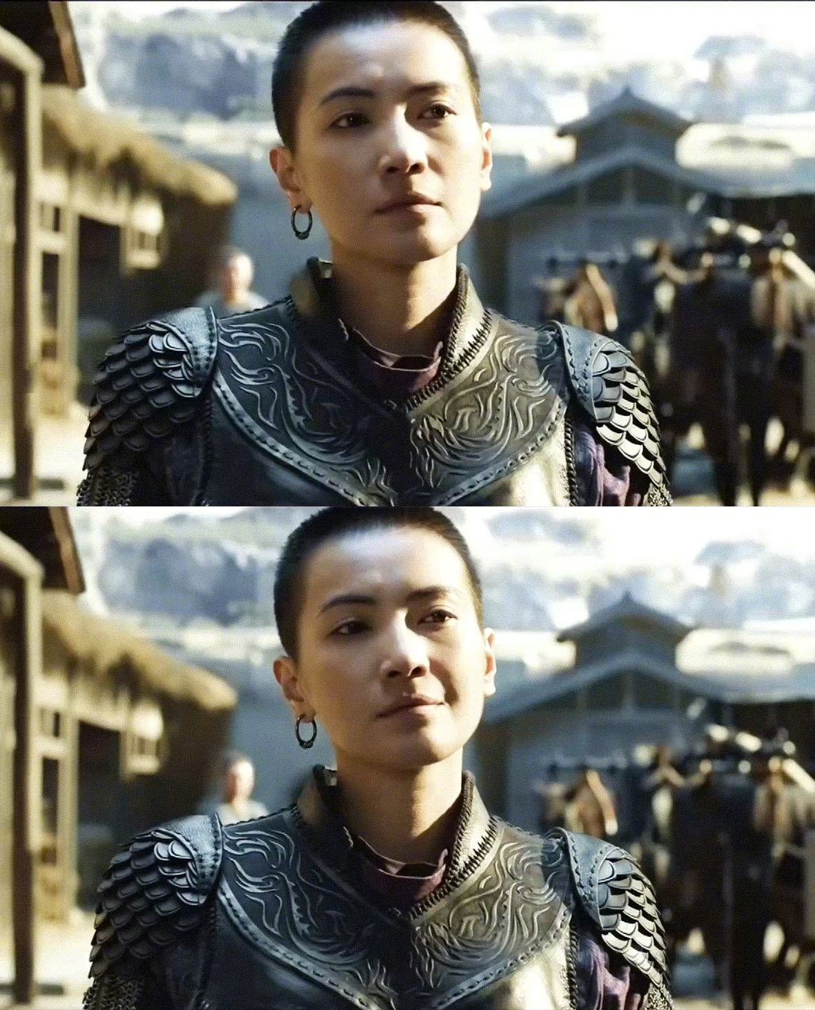 中鱼肠的扮演者李媛在剧中的寸头造型吸粉无数