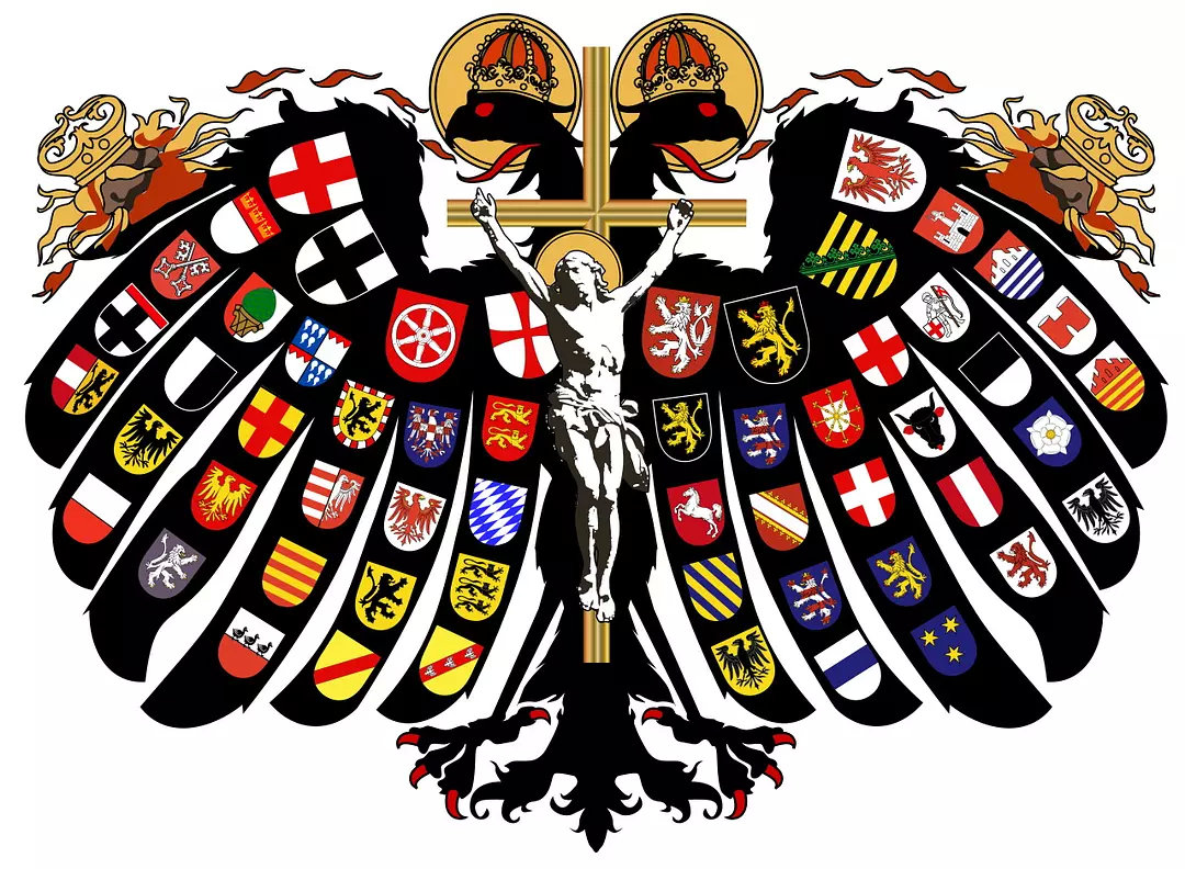 塞尔维亚受拜占庭影响,自14世纪起开始使用双头鹰标志,并一直延续至