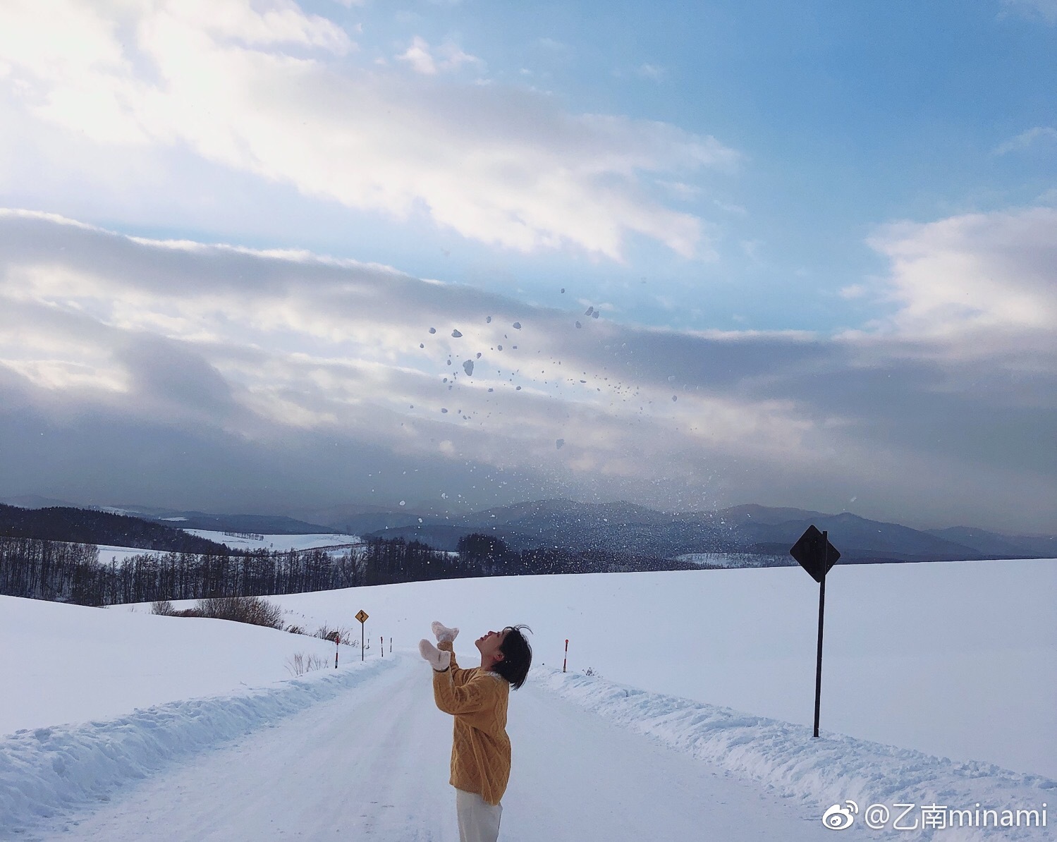 继续北海道拍摄中 今天的妹子 哇 我好几年都没看到雪了啊