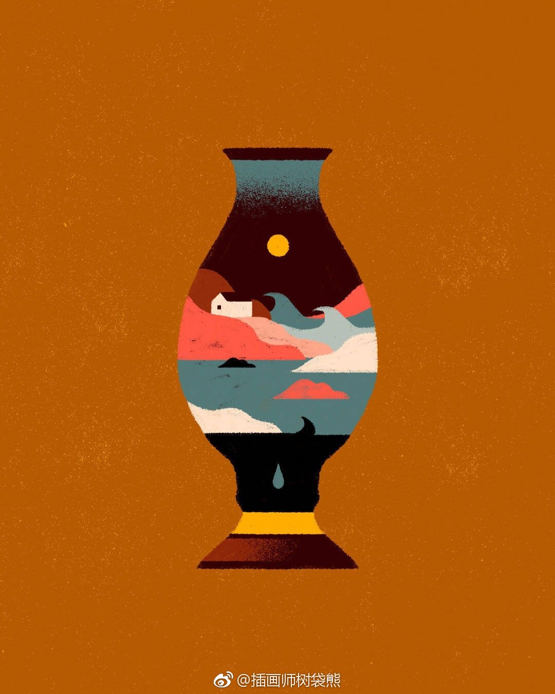 巴西插画师 willian santiago 十二星座装饰插画设计作品他的作品通常