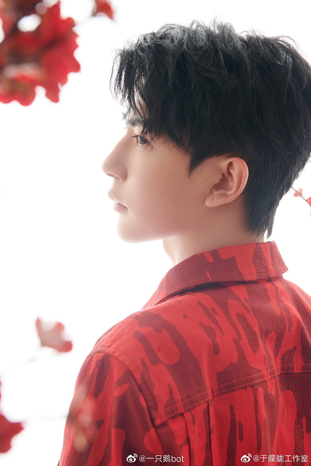 于朦胧工作室新图,这一身红衣配红梅,感觉梦回三生三世的桃花图_高清