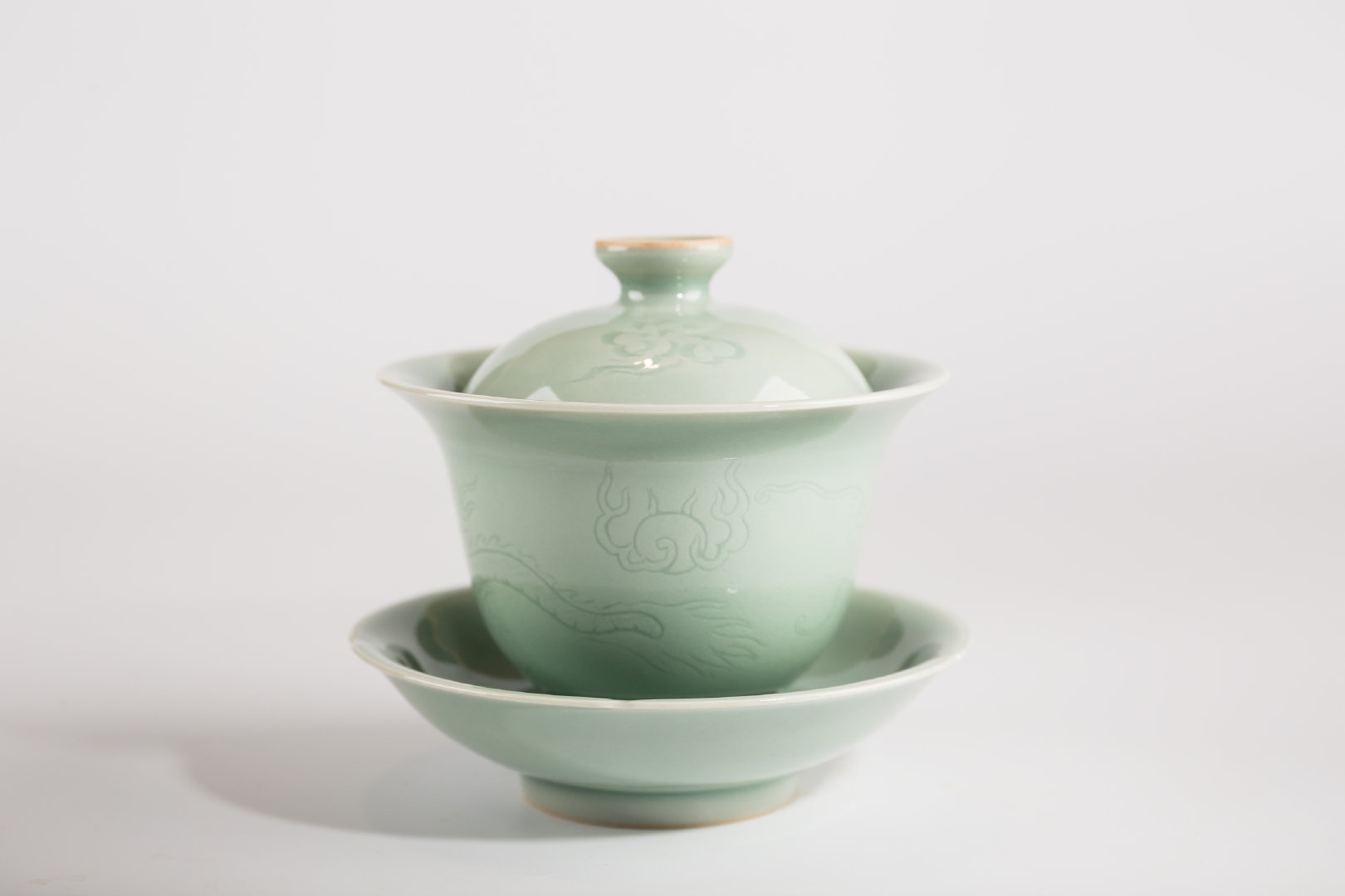 刘尚青 青瓷盖碗