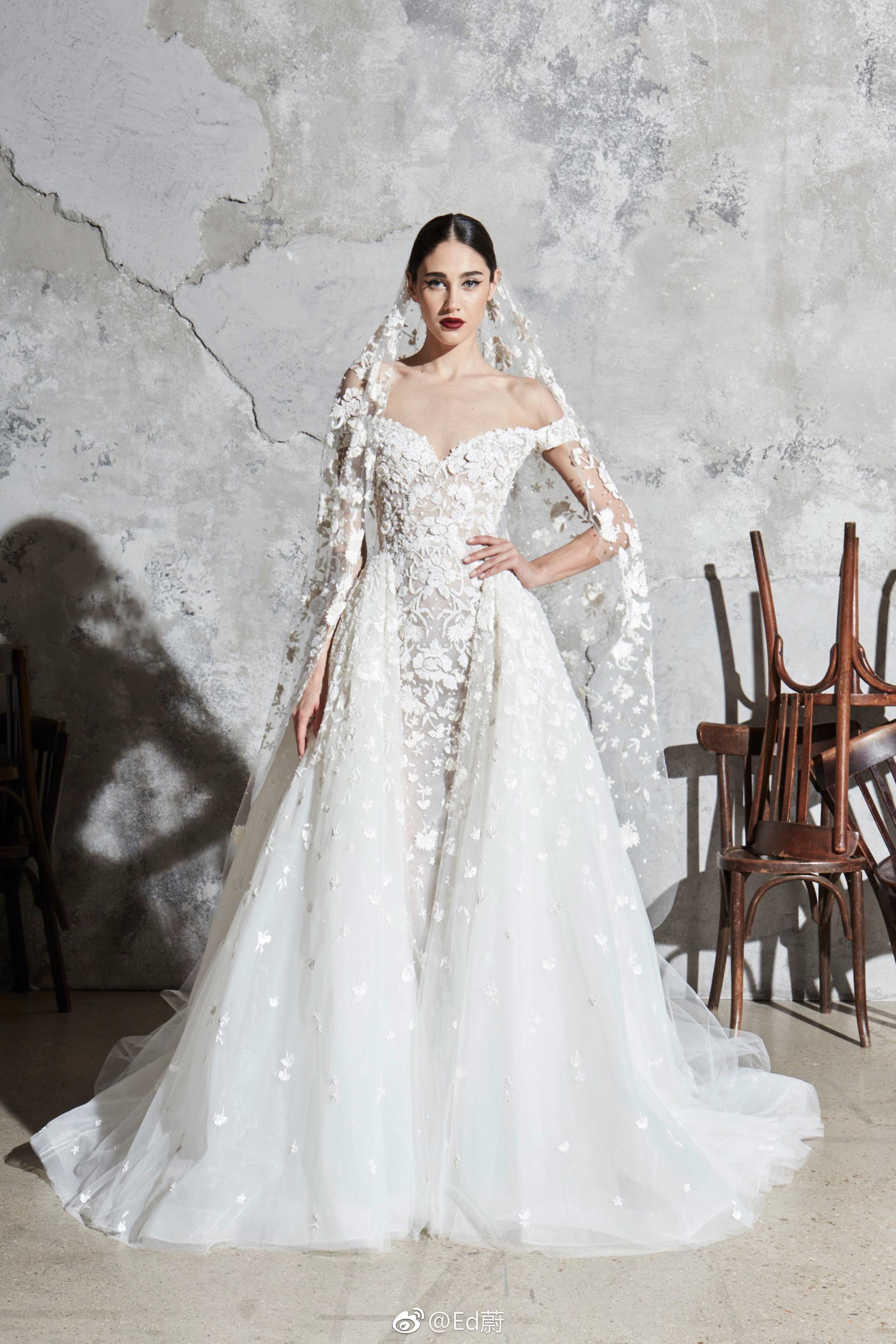 zuhair murad bridal s/s 2020 钟爱头纱设计的华丽新娘