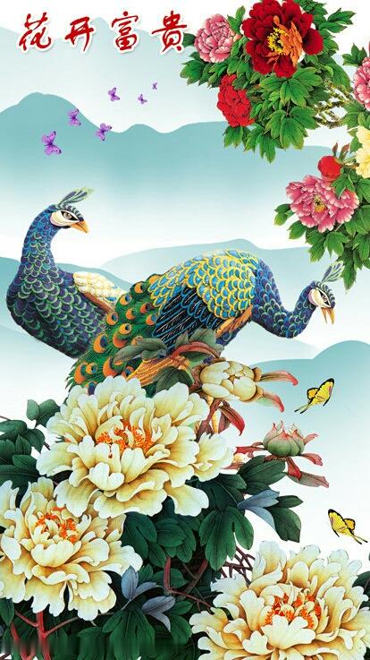 最美的牡丹孔雀壁纸太鲜艳了赶快收藏吧