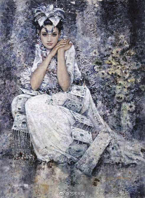 陈崇平民族风情水彩画重彩画作品欣赏-2