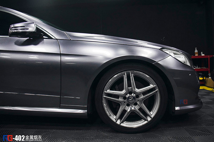 奔驰e260改色金属烟灰 rg瑞集改色膜中国代理广州总部出品