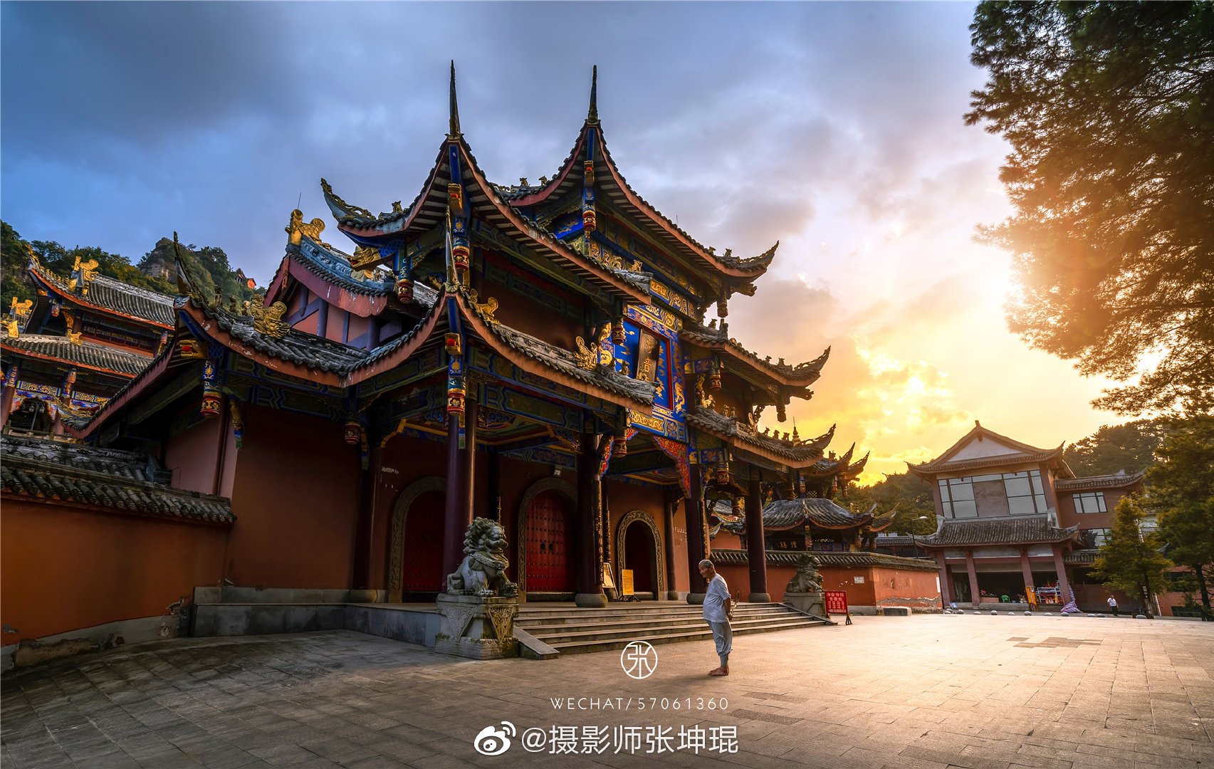 初秋的綦江古剑山净音寺外梵音伴鸟鸣