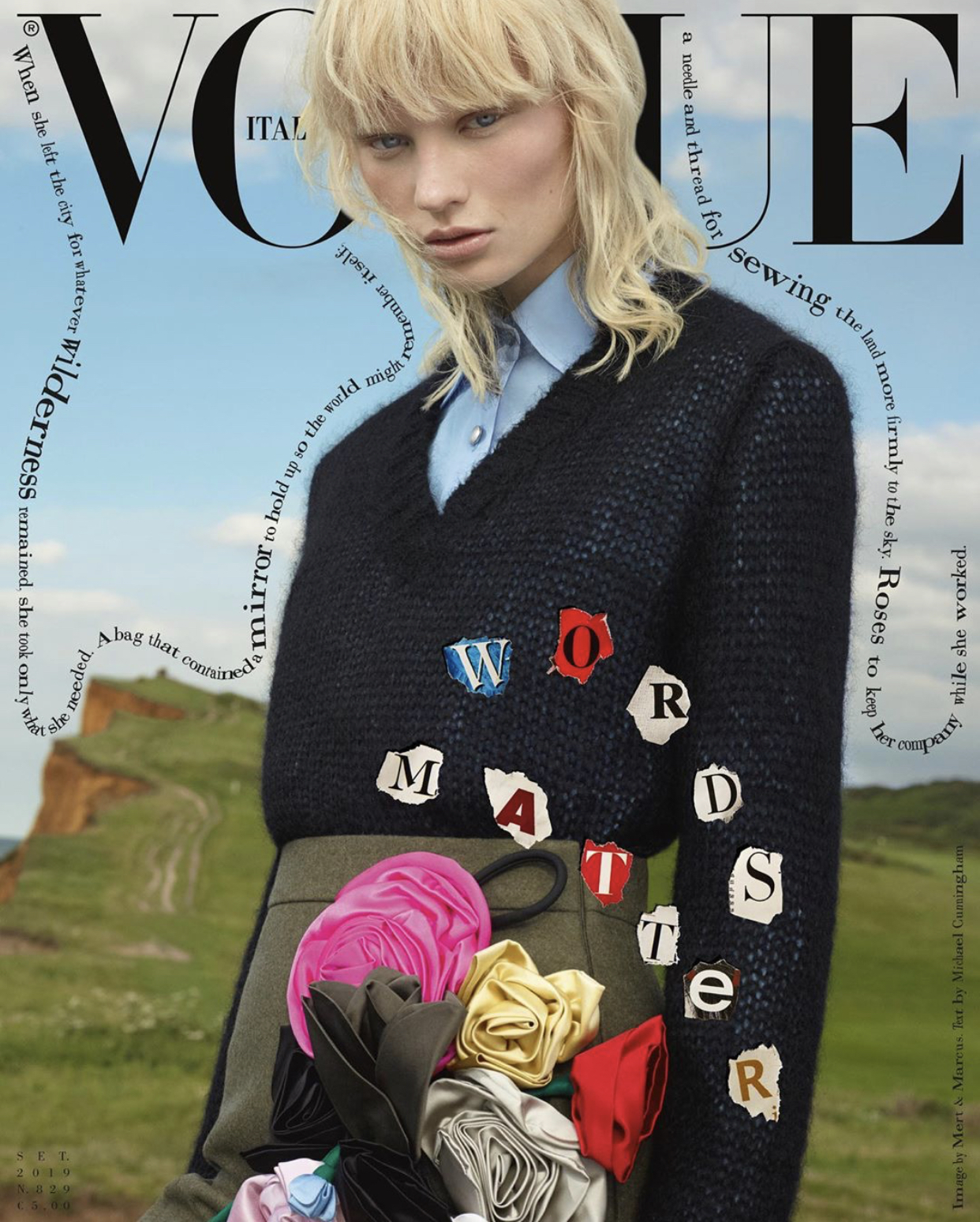 Vogue Italia September Covers 意大利版Vogue 9月刊以“Words Mat