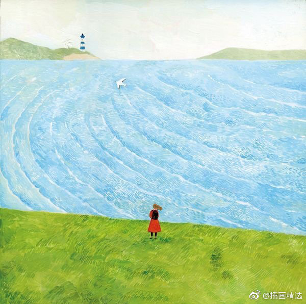 插画师kunomari的这组插画场景来源是日本有名的艺术小岛“直岛”直岛插画师插画新浪新闻 
