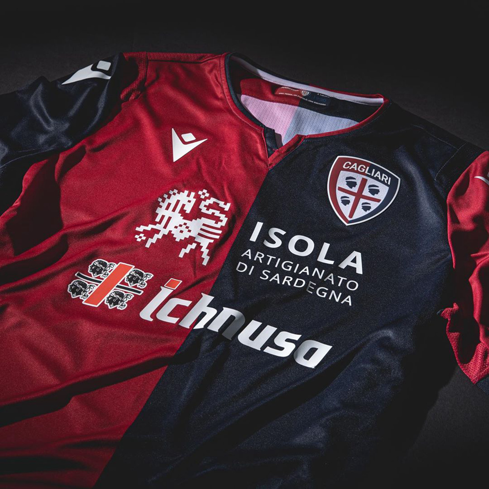 macron发布卡利亚里2019/20赛季主客场球衣