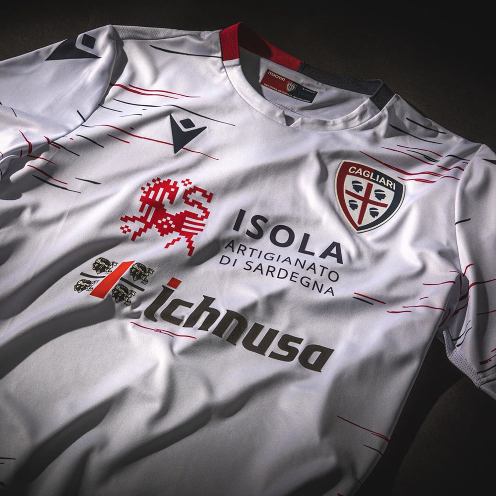 macron发布卡利亚里2019/20赛季主客场球衣