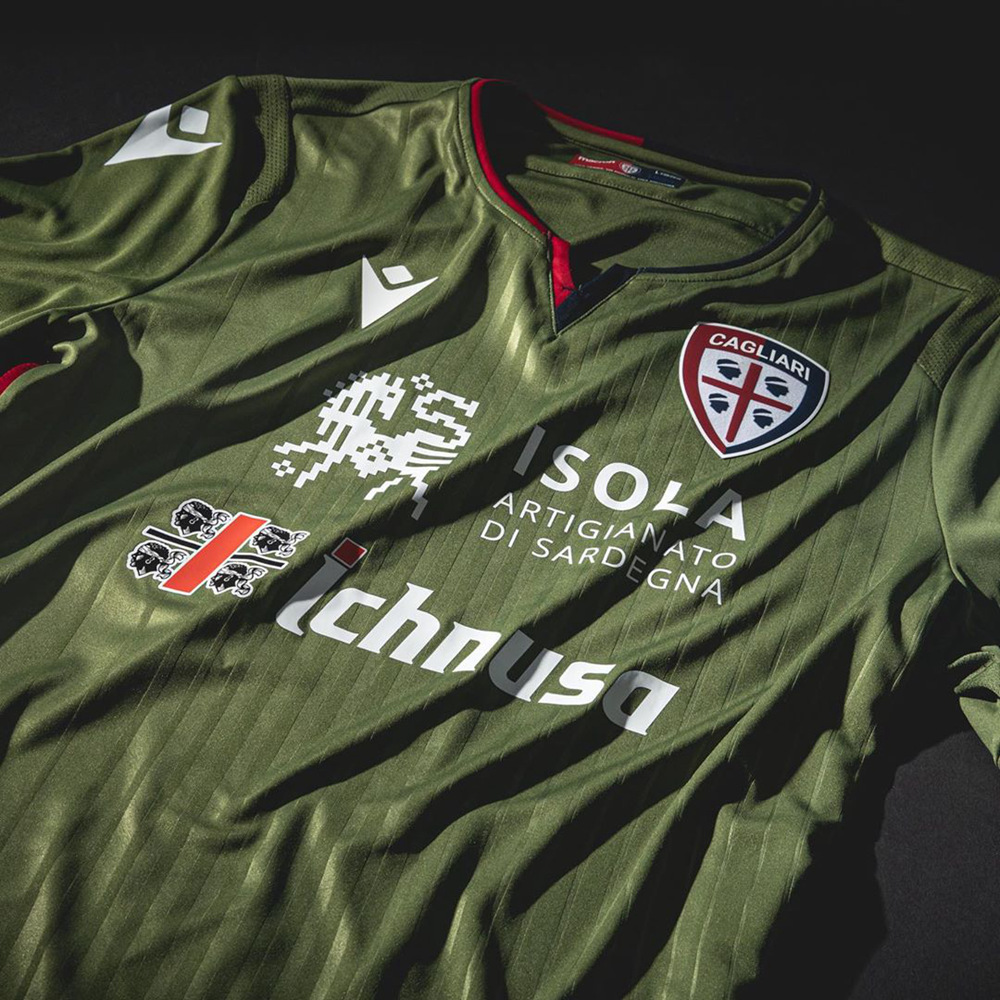 macron发布卡利亚里2019/20赛季主客场球衣