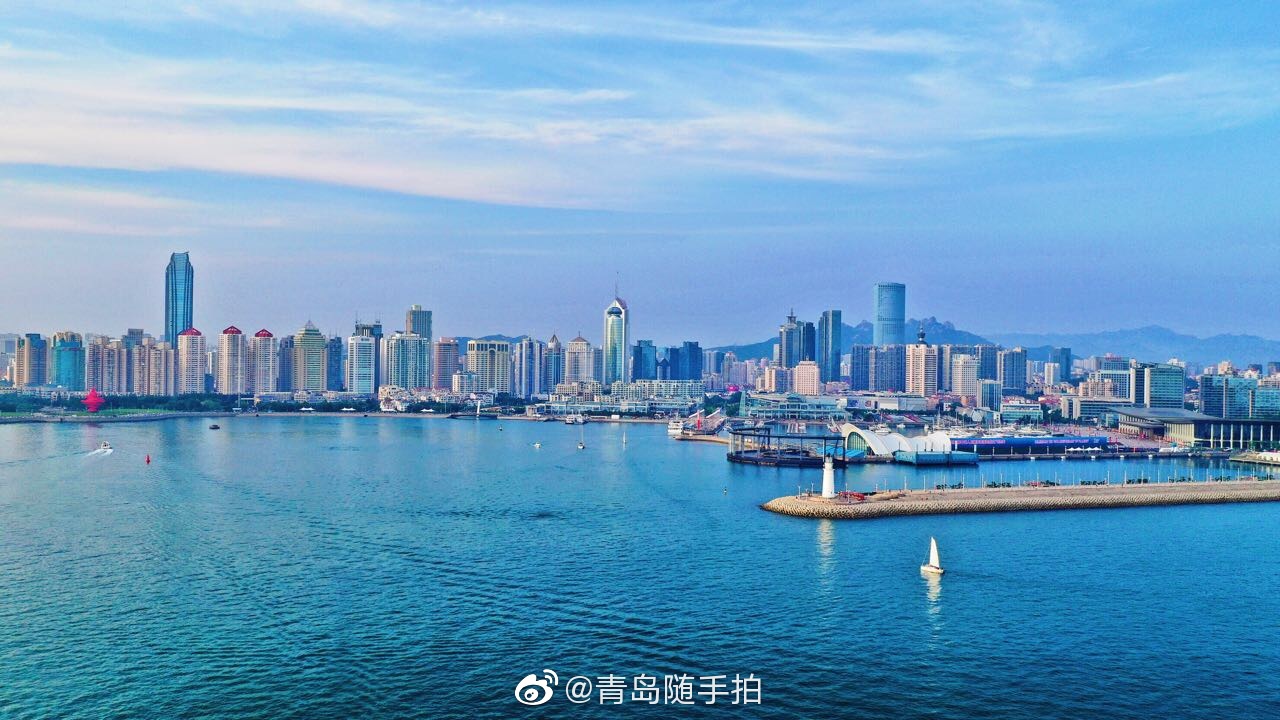 碧海蓝天换个角度瞰青岛航拍青岛奥帆中心
